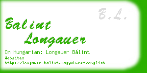 balint longauer business card